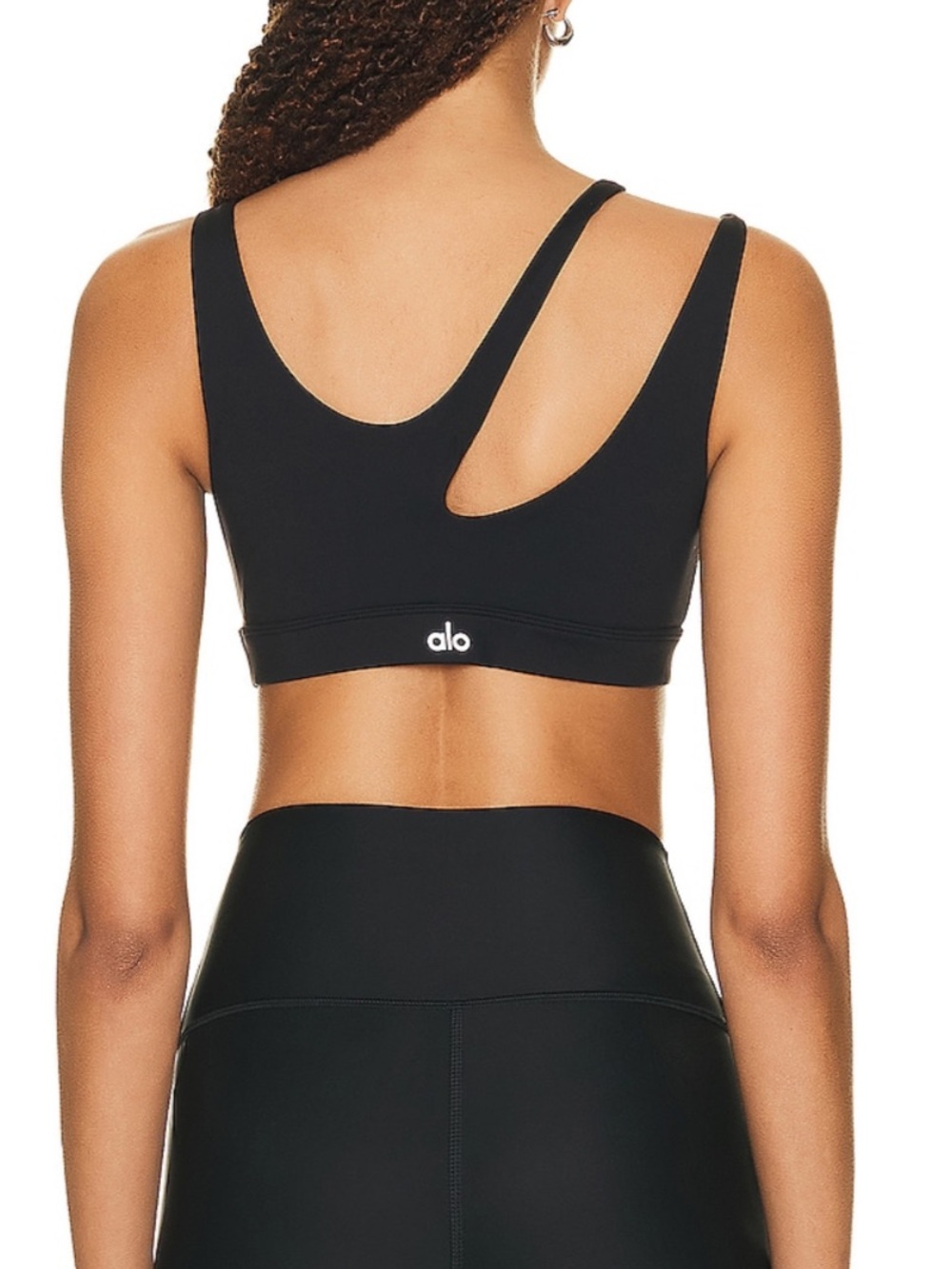 ALO Yoga Black Seamless Peak a Boo Sports Bra